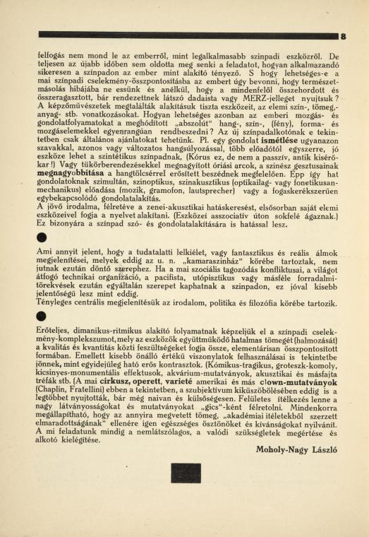 A jövő szinháza a teljes szinház (end).