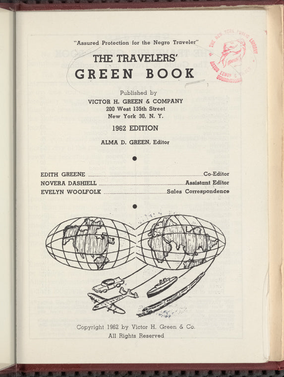 Green Book: 1962: Guide for Travel & Vacations
