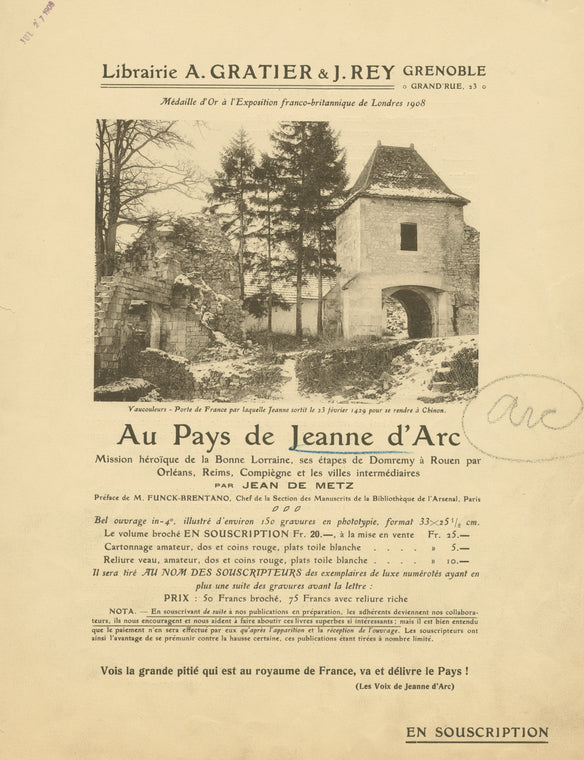 Jeanne d'Arc. -- Miscl.
