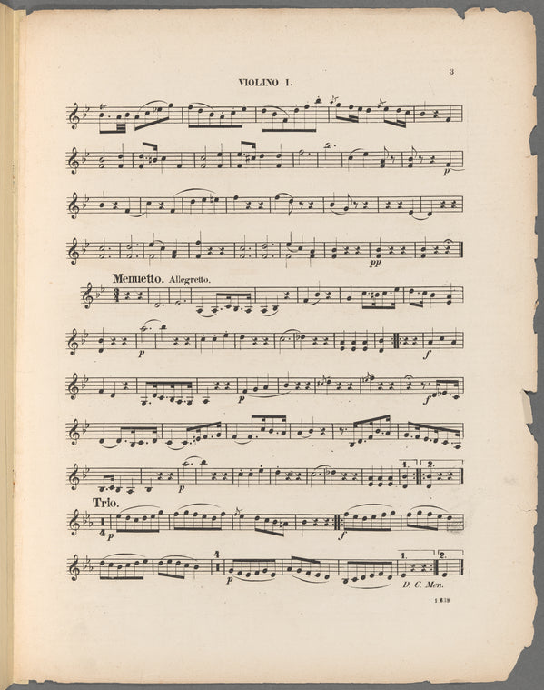 Leichtes Trio : für zwei Violinen und Violoncell, Köchel No. 266 : nachgelassenes Werk