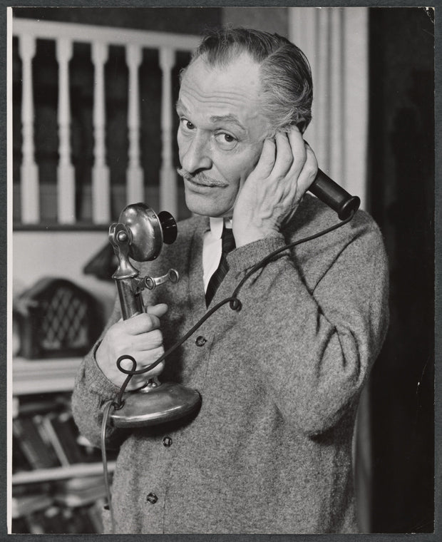 Alan Webb in the stage production The Genius and the Goddess