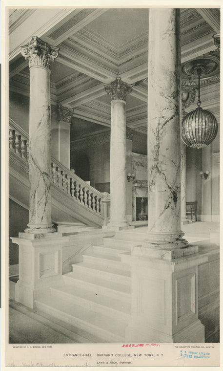 Entrance-hall : Barnard College, New York, N.Y