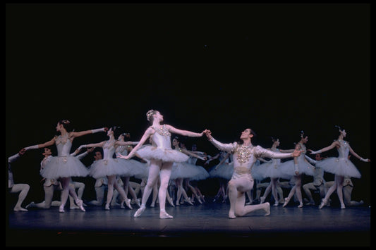 New York City Ballet production of "Jewels" (Diamonds) with Suzanne Farrell and Jacques d'Amboise, choreography by George Balanchine (New York)
