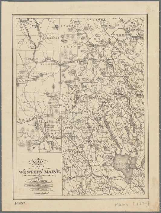 Map of Western Maine: for Osgood's White-mountain guide book