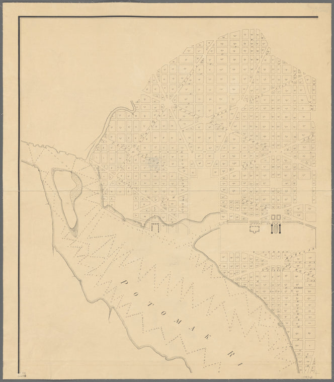 The Dermott or tin case map of the city of Washington 1797-8