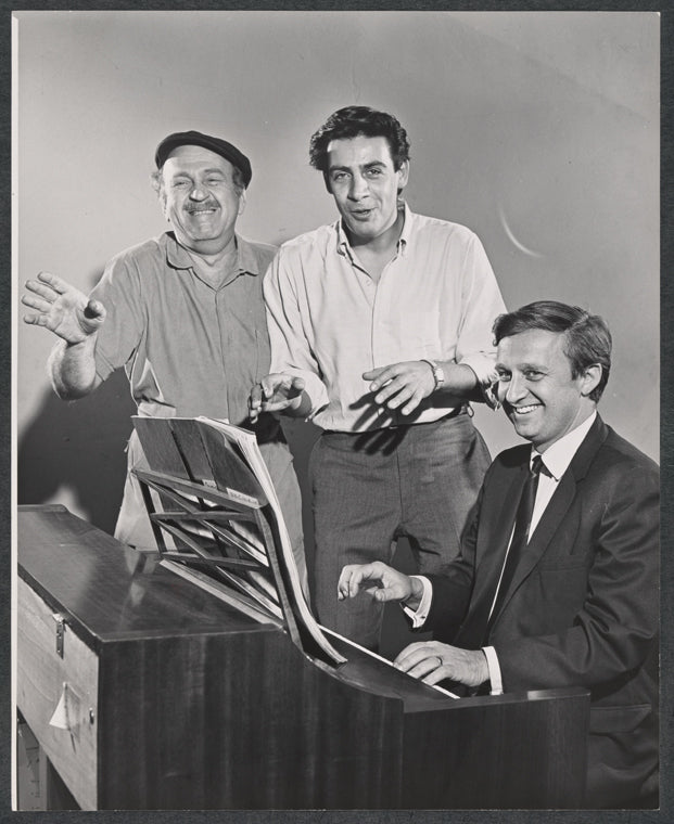 Howard Da Silva, Jerry Orbach and Gershon Kingsley in the stage production Cradle Will Rock