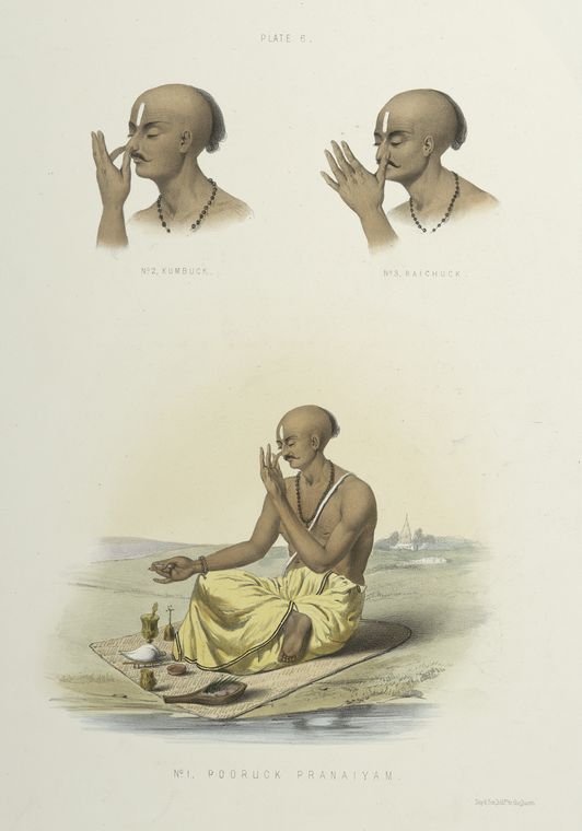 1. Pooruck Pranaiyam [Puraka pranayama]. 2. Kumbuck [Kumbhaka]. 3. Raichuck [Recaka].