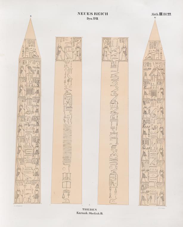 Neues Reich. Dynastie XVII. Theben [Thebes]. Karnak, Obelisk B.