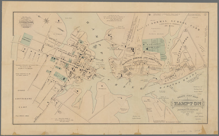 Gray's new map of Hampton, Elizabeth City County, Va. : drawn from special surveys 1878