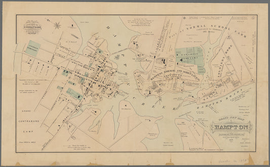 Gray's new map of Hampton, Elizabeth City County, Va. : drawn from special surveys 1878