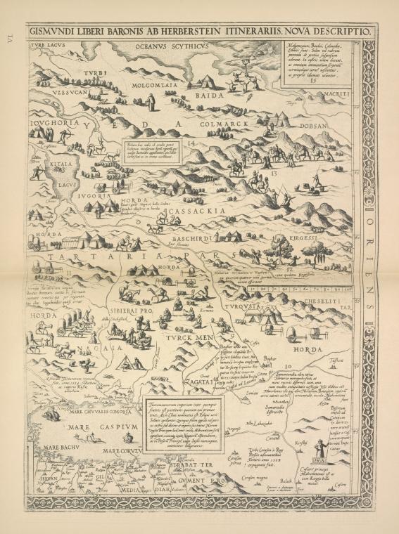 Karta Rossii I Sibiri, sostavlennaia neizvestnym na osnovanii karty Evropy G. Merkatora 1554g. Str. 9-10.