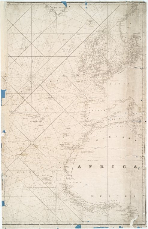 A chart of the Atlantic or Western Ocean