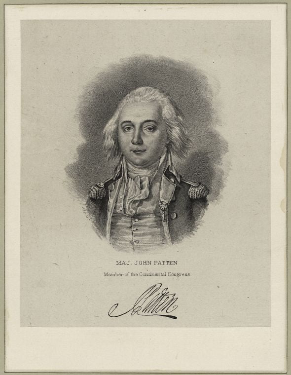 Maj. John Patten, member of the Continental Congress.