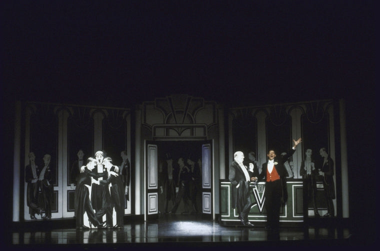 Actor Edward Duke in a scene fr. the Roundabout Theatre production of the one-man play "Jeeves Takes Charge." (New York)