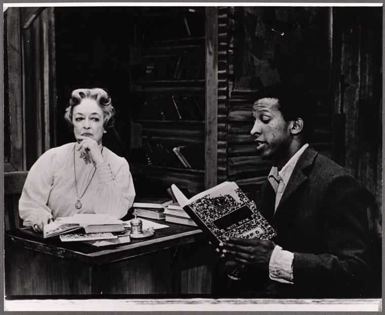 Bette Davis and Dorian Harewood in the pre-Broadway tryout of the stage production Miss Moffat