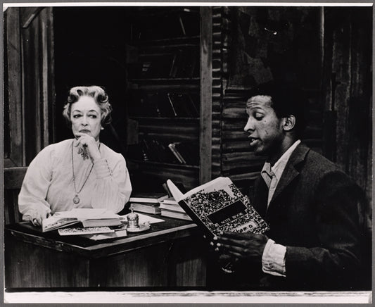 Bette Davis and Dorian Harewood in the pre-Broadway tryout of the stage production Miss Moffat