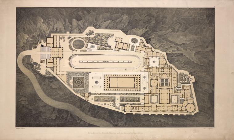Grundriss des königl: Palastes auf der Akropolis von Athen