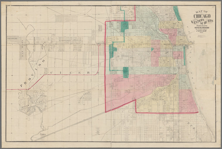 Map of Chicago and its western suburbs