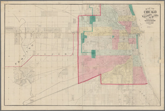 Map of Chicago and its western suburbs