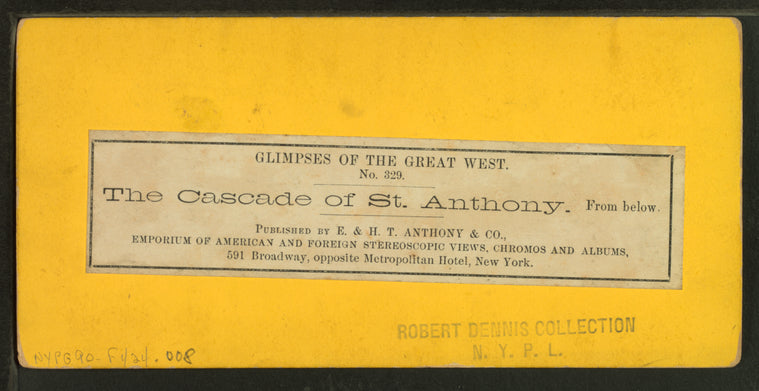 The cascade of St. Anthony, from below.