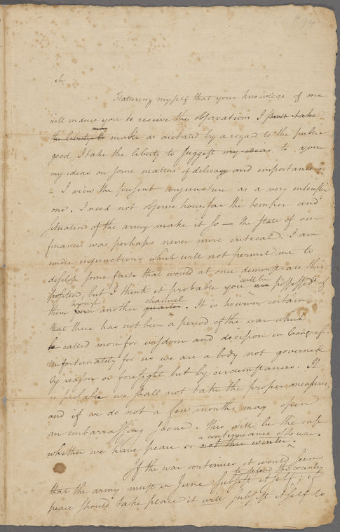 Letter to George Washington