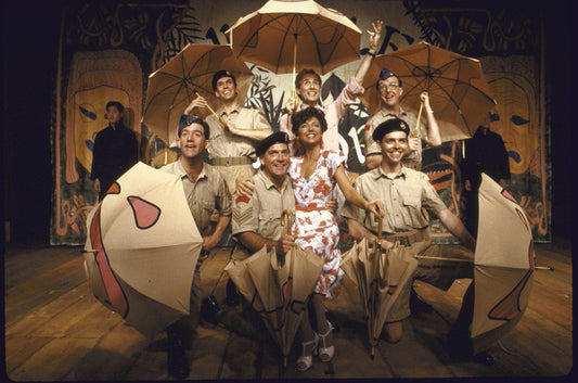 The cast in a scene from the Roundabout Theatre's production of the play "Privates On Parade." (New York)