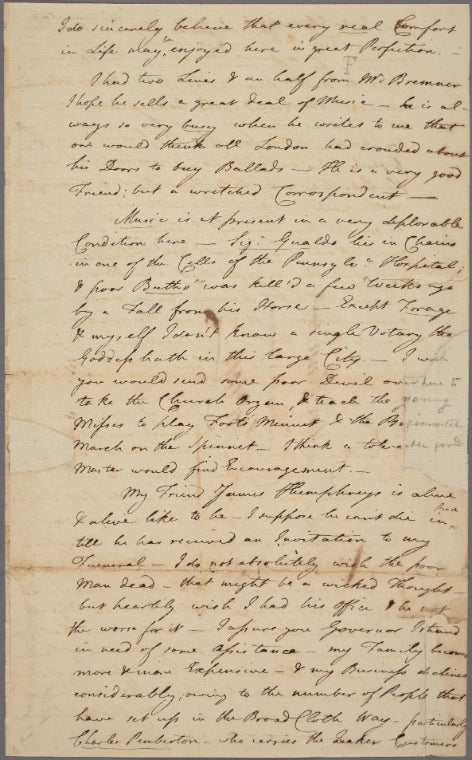 Letter to John Penn, London