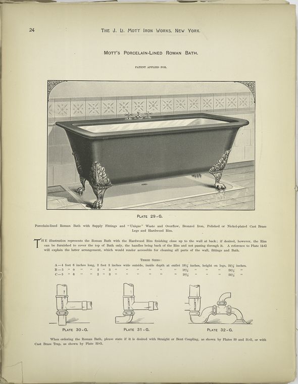 Mott's Porcelain-Lined Roman Bath.