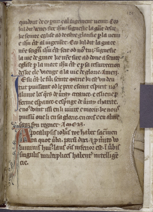 Explicit of main text; initials, placemarkers