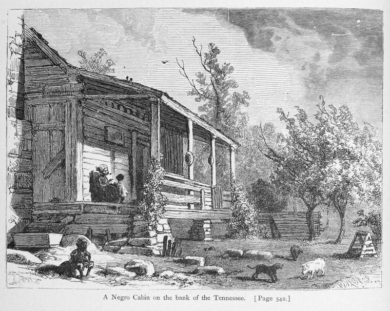 A Negro cabin on the bank of the Tennessee