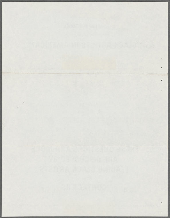 Pamphlet for "Black Artists in America?" exhibition produced by Dr. Oakley N. Holmes Jr.