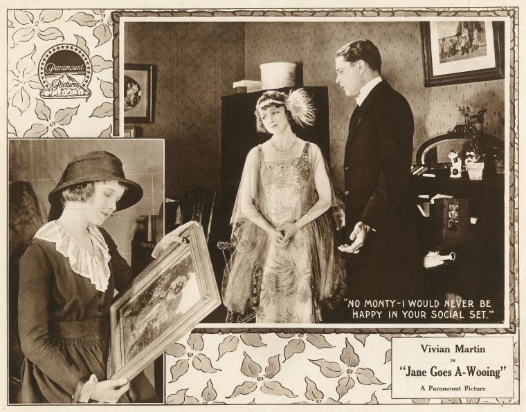 Vivian Martin and Niles Welch in the motion picture Jane Goes A-Wooing
