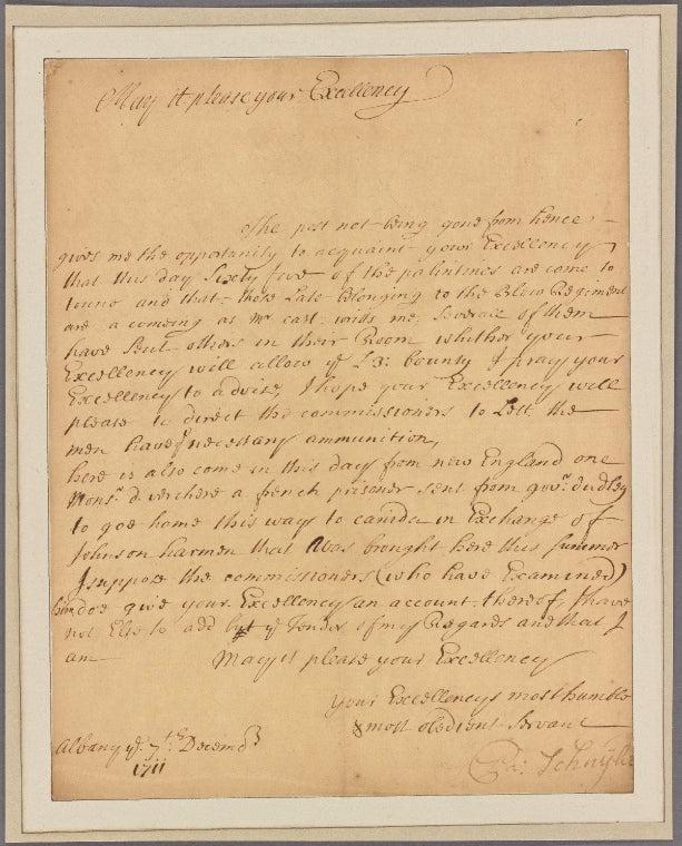Letter to [Robert Hunter, New York.]