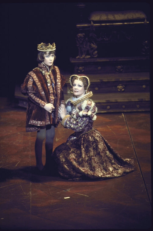 Actors Michael John & Penny Fuller in a scene fr. the Broadway musical "Rex." (New York)