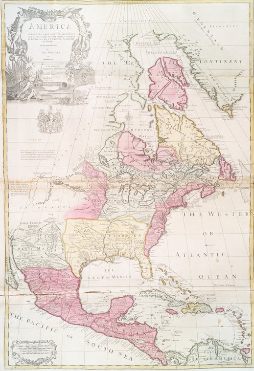 North America : : corrected from the observations communicated tothe Royal Society at London and the Royal Academy at Paris