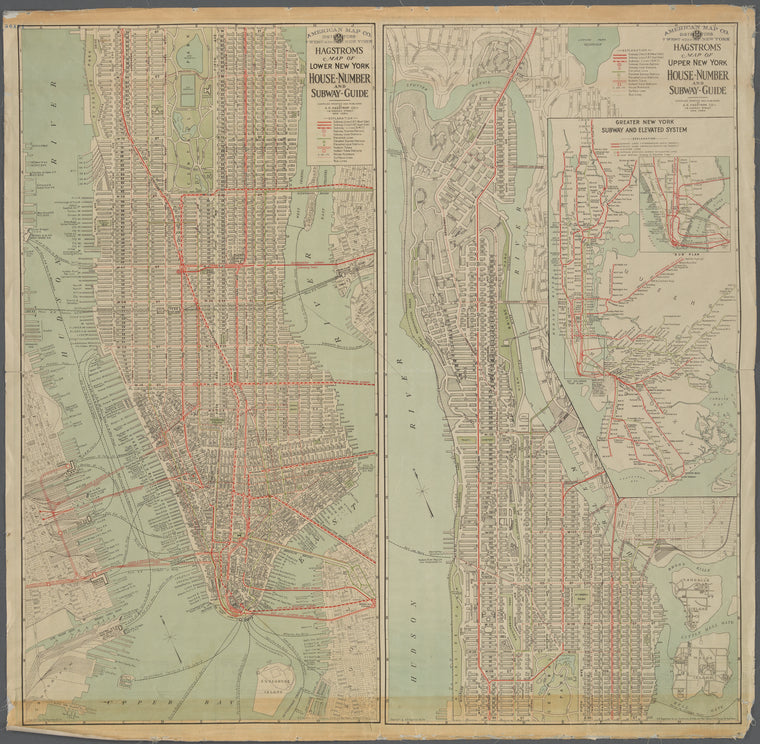 Hagstrom's New York house-number and subway guide