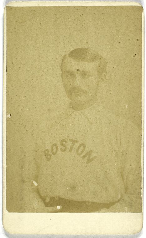 Unidentified baseball player with mustache, Boston.