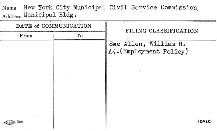 New York City Municipal Civil Service Commission