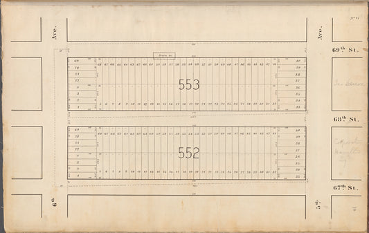 Central Park Planning Map No. 15: Bounded by 69th Street, 5th Avenue, 67th Street and 6th Avenue