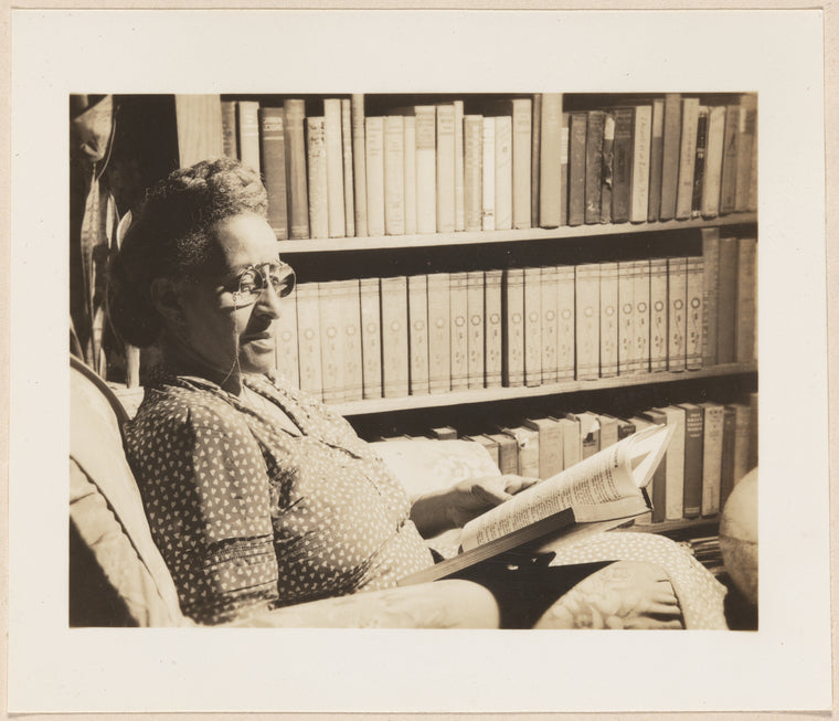 Photograph of Sadie P. Delaney reading