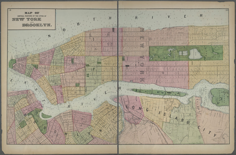 Map of central portions of the cities of New York and Brooklyn