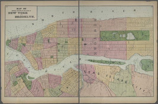 Map of central portions of the cities of New York and Brooklyn