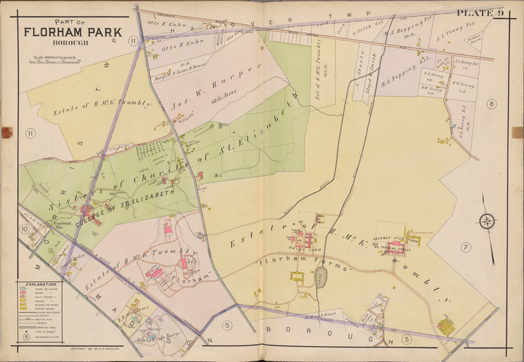 Morris County, Double Page Plate No. 9 [Map bounded by S. Orange Ave., Danforth Ave., Madision Ave., Columbia Rd.]
