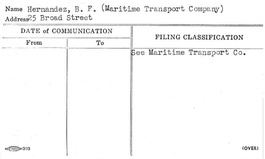 Hernandez, B.F. (Maritime Transport Company)
