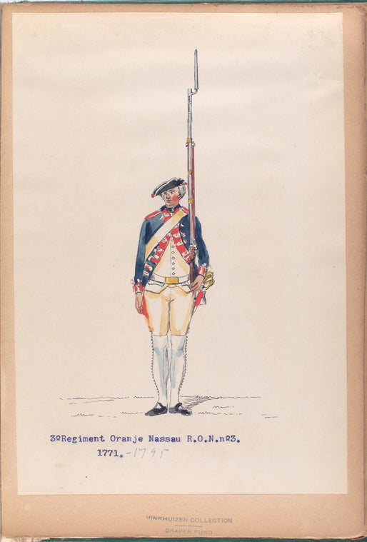 3-o Regiment Oranje Nassau  R.O.N. no. 3.  1771-1795