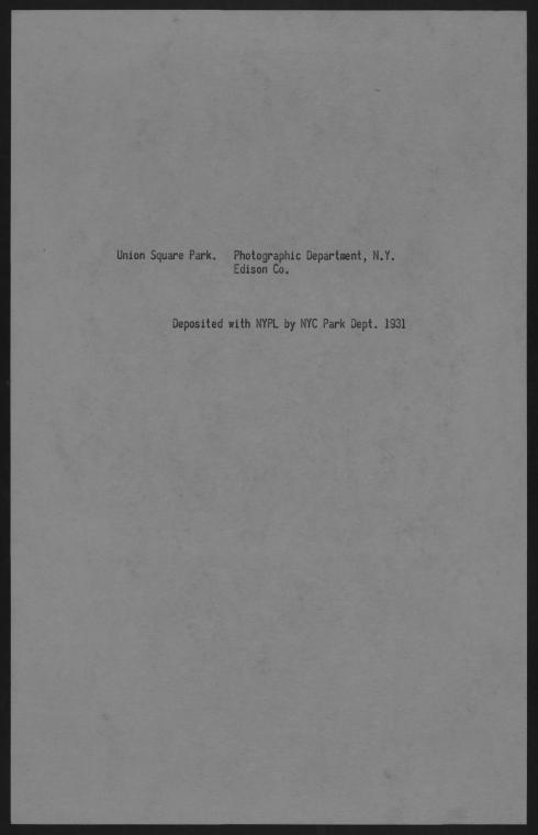 Manhattan: Union Square - [Union Square Park.]