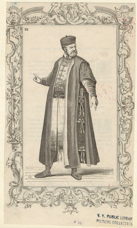 Man wearing a cape and a hat, Venice, 16th century