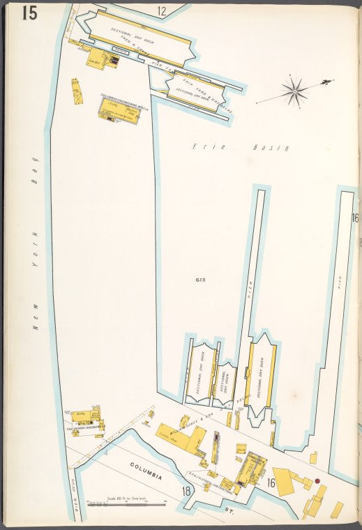 Brooklyn Plate No. 15 [Map bounded by New York Bay, Columbia St.]