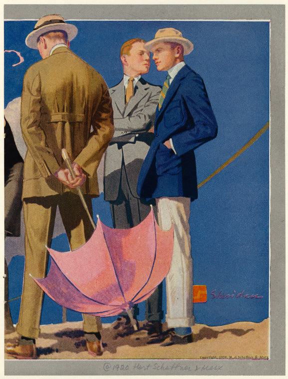 Men standing, United States, 1920s