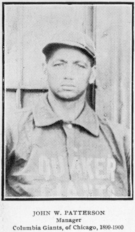 John W. Patterson, manager Columbia Giants, of Chicago, 1899-1900.